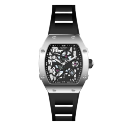 U.S Master Polo Club USM-DK01-SL-BK Silicone Strap Men Watch